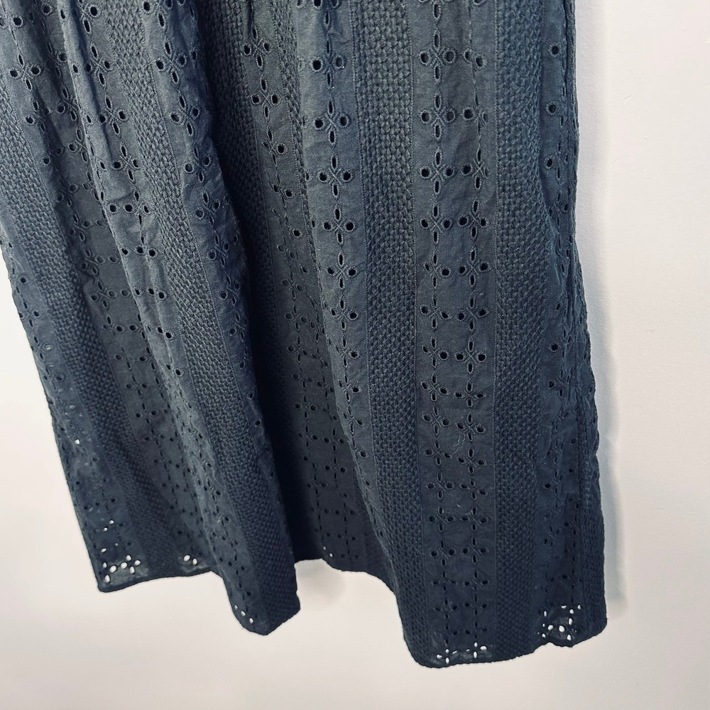 J. Crew Black Eyelet Midi Dress - Picture 14 of 16